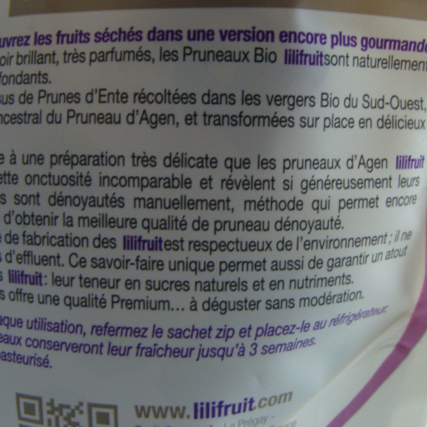 Pruneaux dénoyautés Bio - Du Panier à l'Assiette