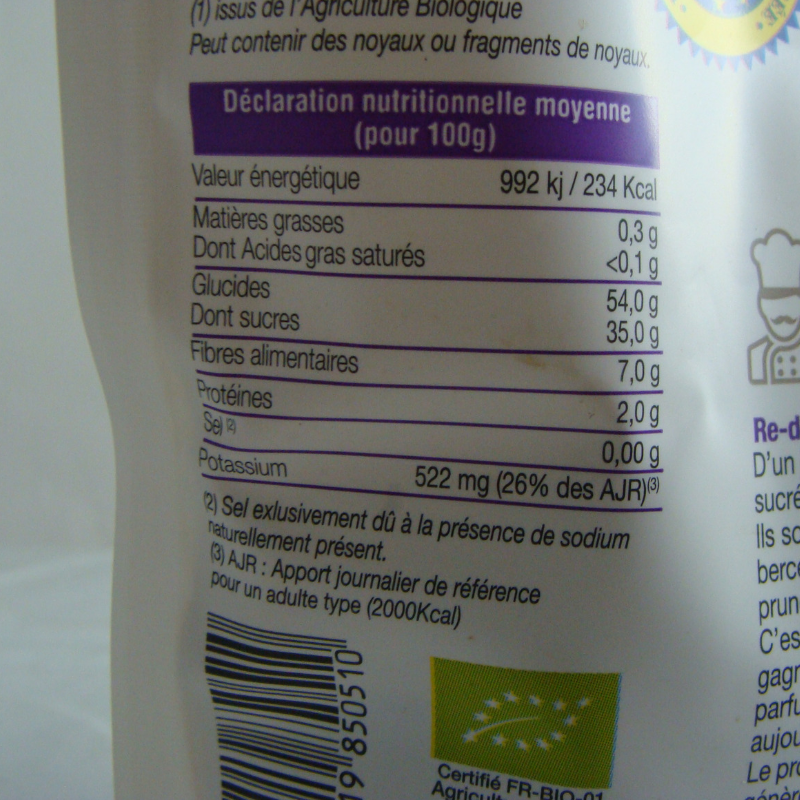 Pruneaux dénoyautés Bio - Du Panier à l'Assiette Pruneaux dénoyautés Bio - Du Panier à l'Assiette