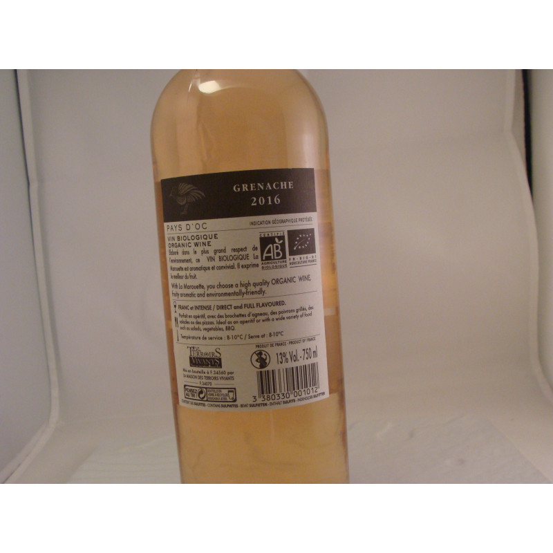 Vin Rosé Grenache Bio - Du Panier à l'Assiette Vin Rosé Grenache Bio - Du Panier à l'Assiette