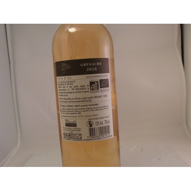 Vin Rosé Grenache Bio - Du Panier à l'Assiette