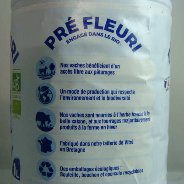 Lait de Vache Demi Ecrémé Bio - Du Panier à l'Assiette