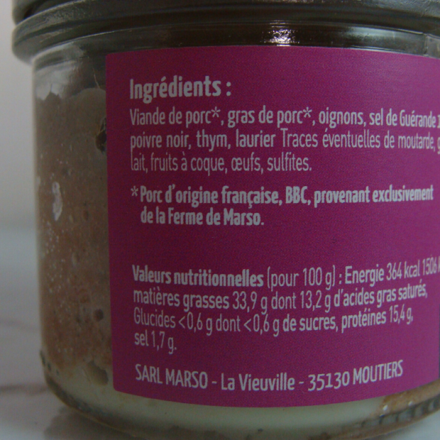 Rillettes de Porc Fines - Du Panier à l'Assiette