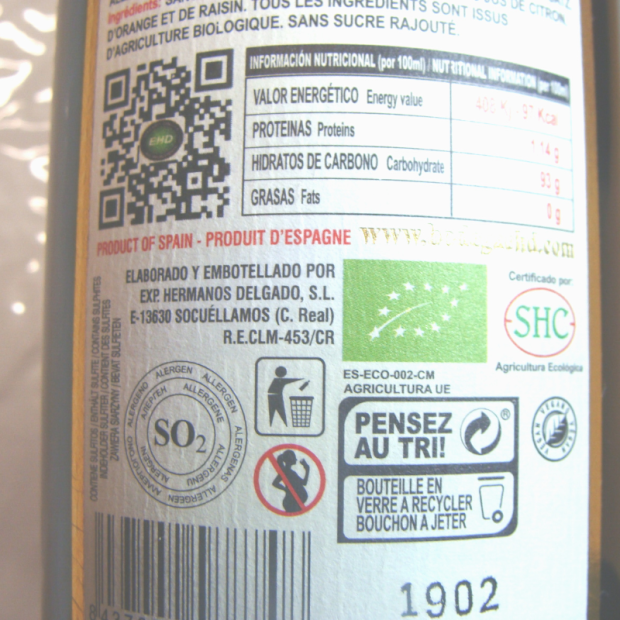 Vin Sangria Bio - Du Panier à l'Assiette