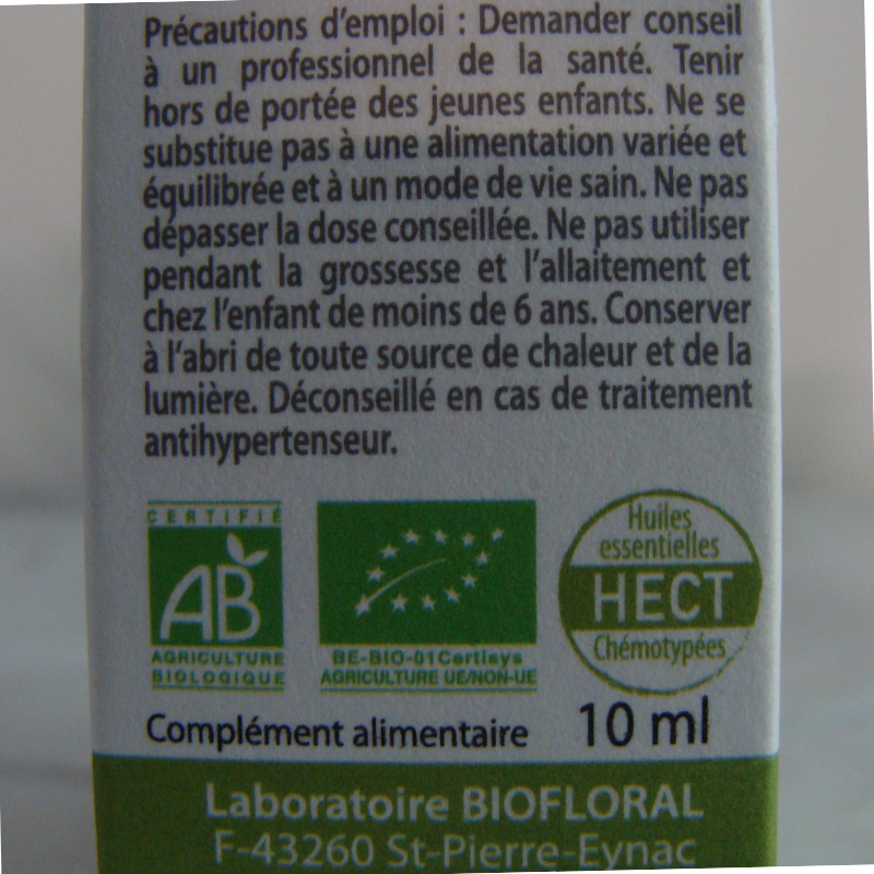 Huile Essentielle Petit Grain Bio - Du Panier à l'Assiette