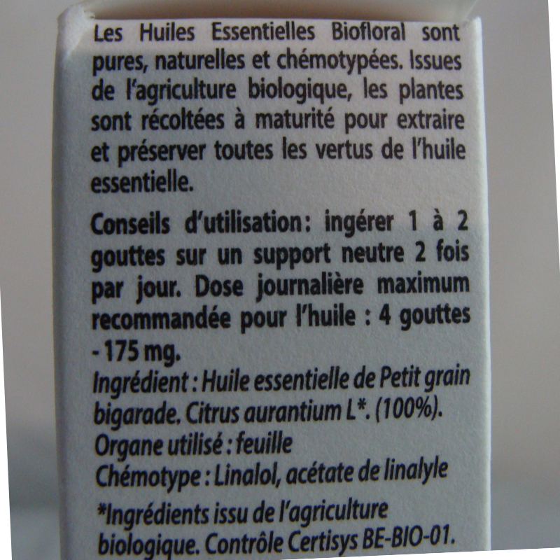 Huile Essentielle Petit Grain Bio - Du Panier à l'Assiette