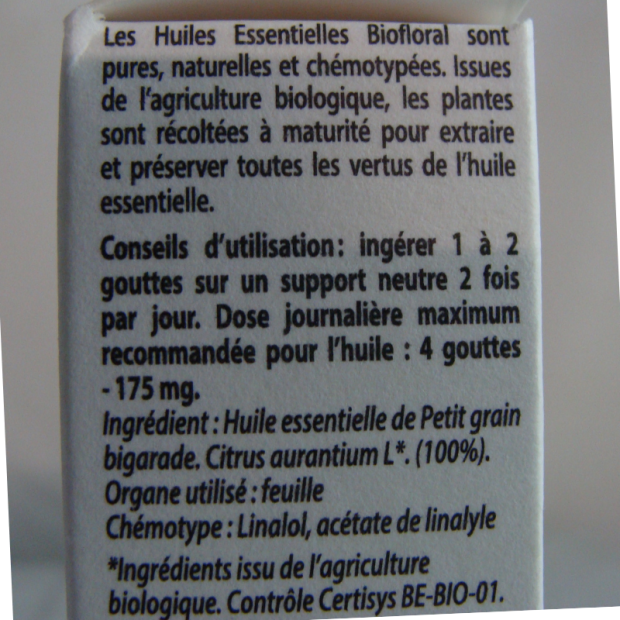 Huile Essentielle Petit Grain Bio - Du Panier à l'Assiette