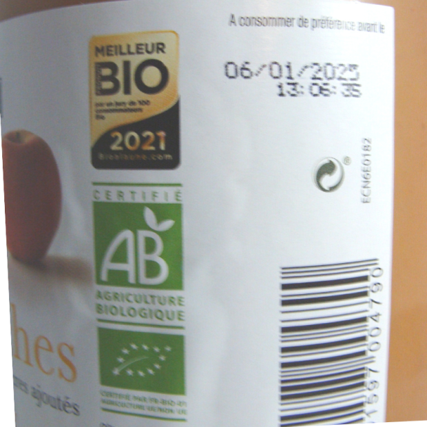 Purée pomme pêche - Du Panier à l'Assiette