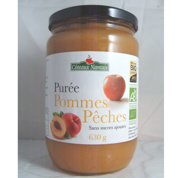 Purée pomme pêche - Du Panier à l'Assiette