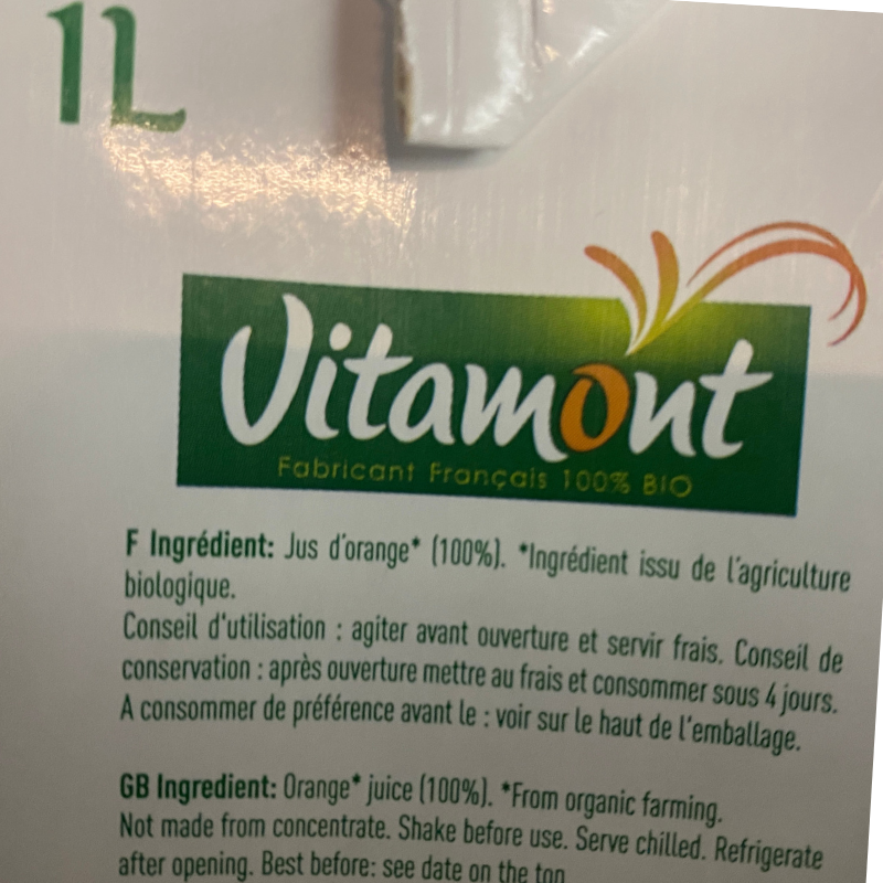 Jus d'Orange Bio - Du Panier à l'Assiette Jus d'Orange Bio - Du Panier à l'Assiette