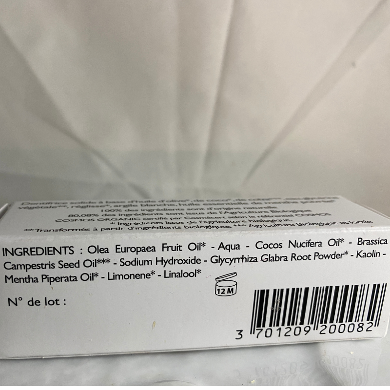 Savon dentifrice menthe bio - Du Panier à l'Assiette Savon dentifrice menthe bio - Du Panier à l'Assiette