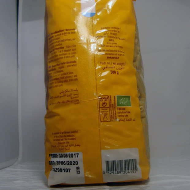 Pâte Macaroni Bio - Du Panier à l'Assiette