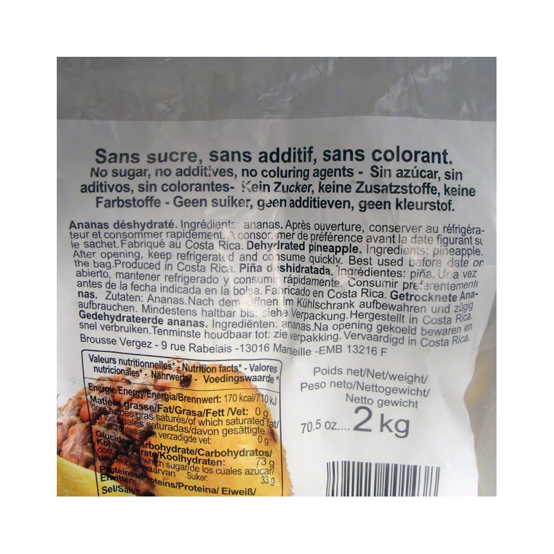 Ananas séché Naturel - Du Panier à l'Assiette