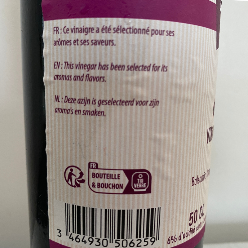 Vinaigre Balsamique de Modene Bio - Du Panier à l'Assiette Vinaigre Balsamique de Modene Bio - Du Panier à l'Assiette