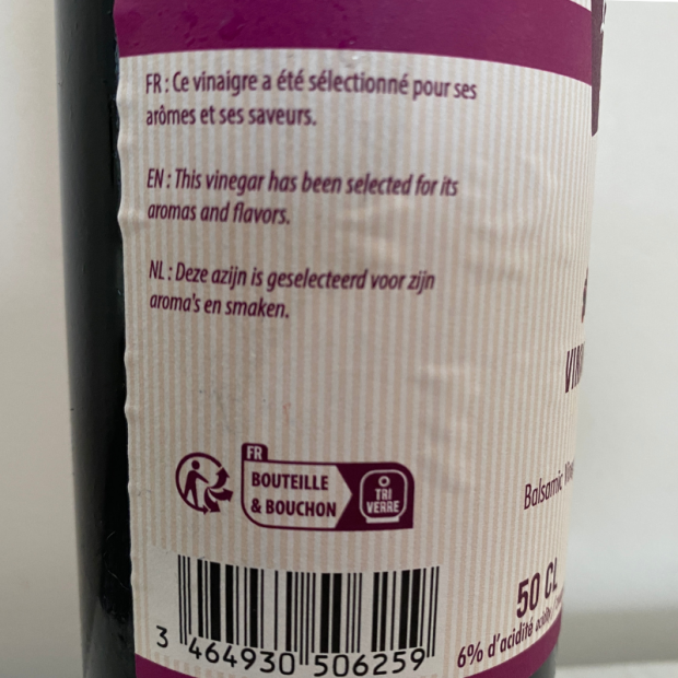 Vinaigre Balsamique de Modene Bio - Du Panier à l'Assiette