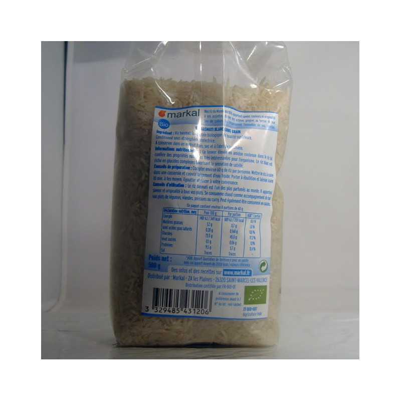 Riz Basmati Blanc Bio - Du Panier à l'Assiette Riz Basmati Blanc Bio - Du Panier à l'Assiette