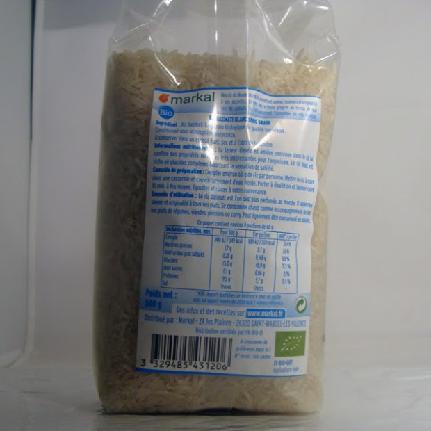 Riz Basmati Blanc Bio - Du Panier à l'Assiette