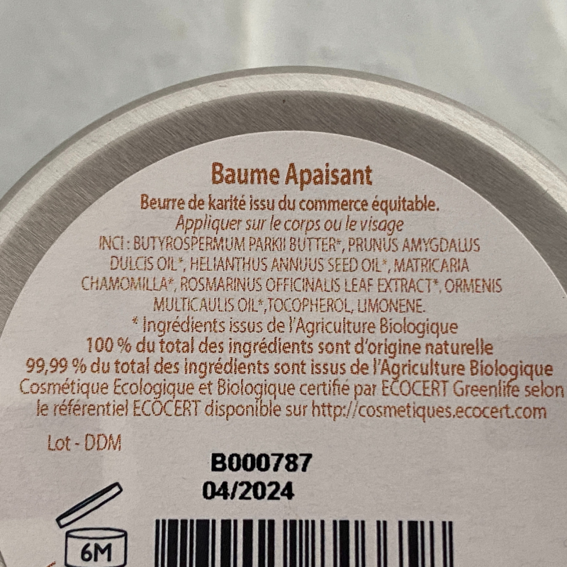 Baume à l'Arnica - Du Panier à l'Assiette