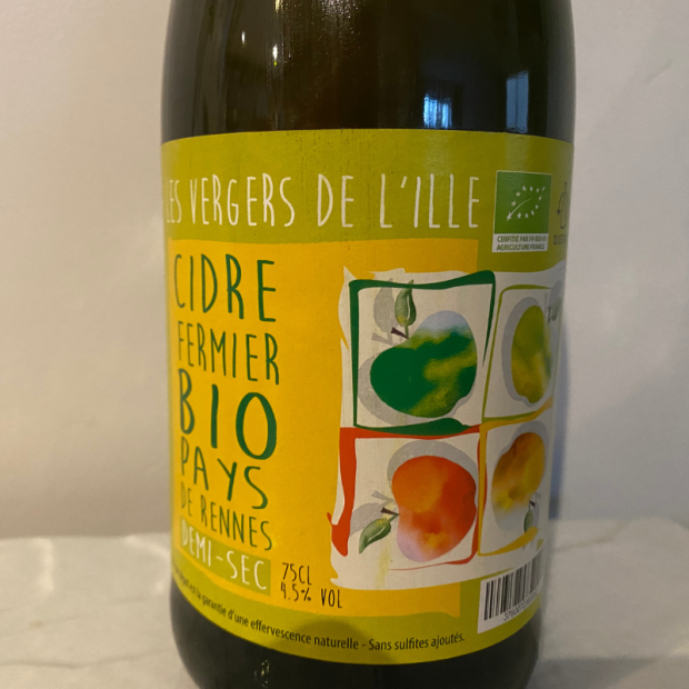Cidre Demi Sec Bio des Vergers - Du Panier à l'Assiette