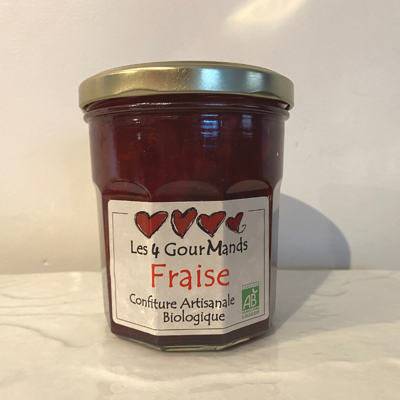 Confiture de fraise Bio - Du Panier à l'Assiette Confiture de fraise Bio - Du Panier à l'Assiette