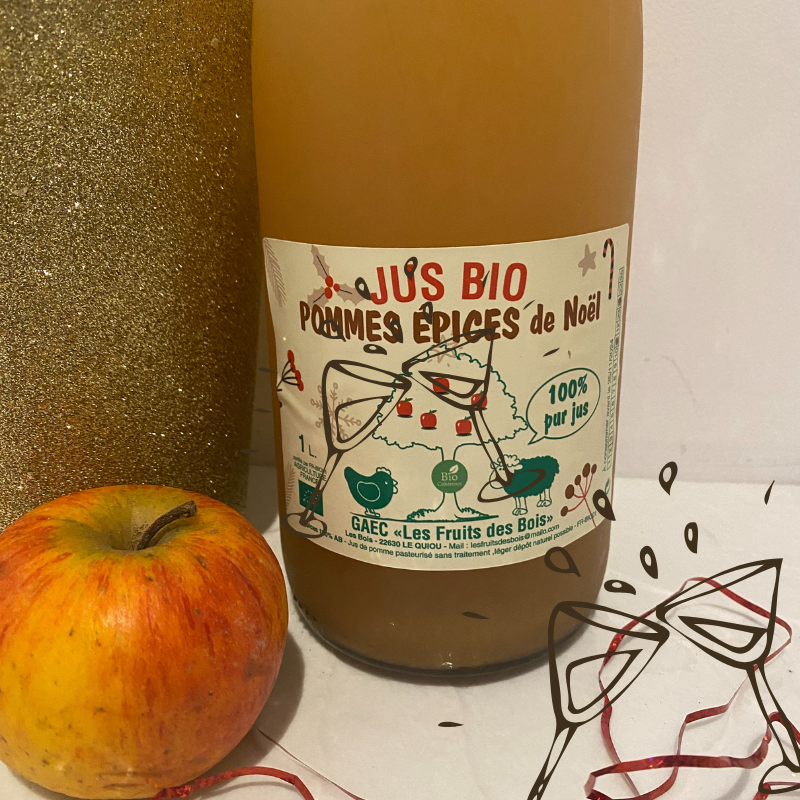 Jus de Pomme de Noël Bio - Du Panier à l'Assiette