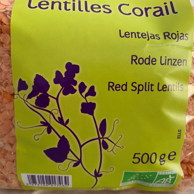 Lentille rouge Corail Bio - Du Panier à l'Assiette