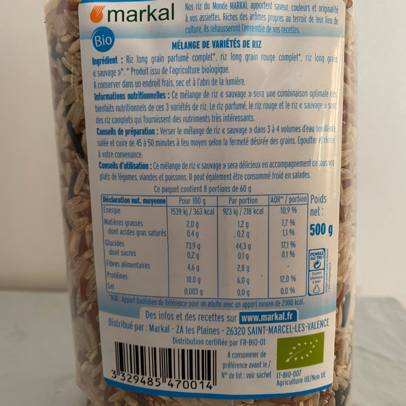 Riz Demi Complet Bio - Du Panier à l'Assiette