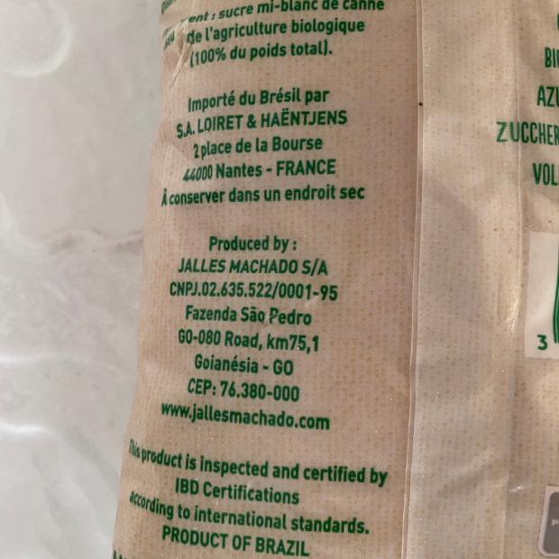 Sucre de Canne Bio - Du Panier à l'Assiette