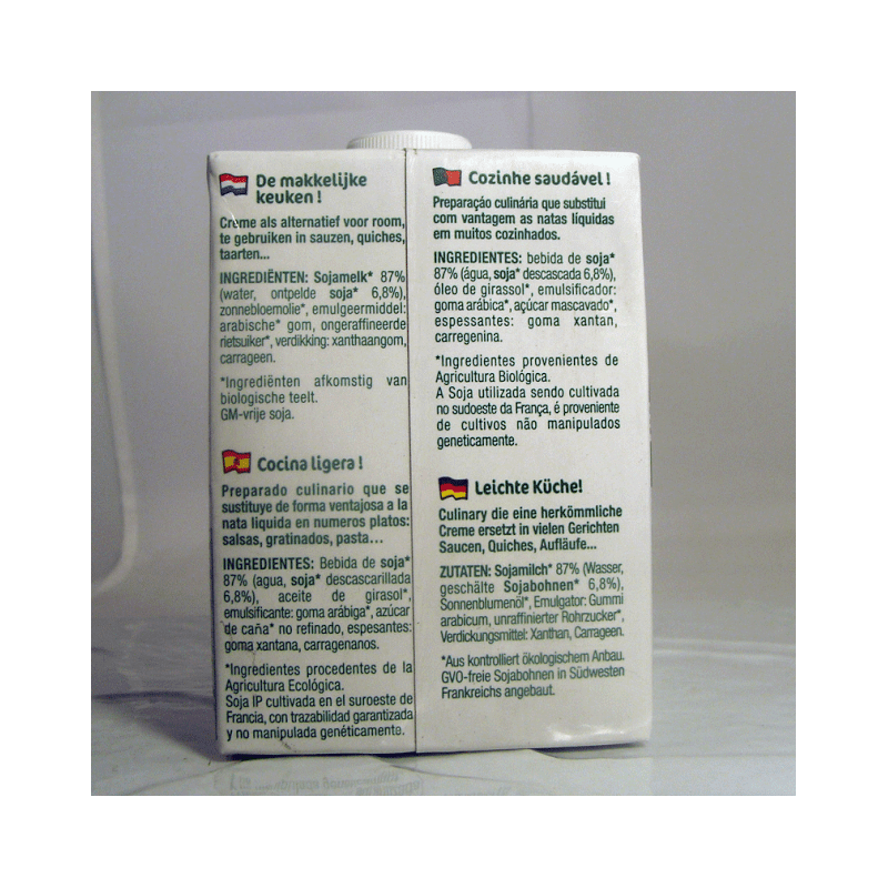 Soya cuisine Soy Bio - Du Panier à l'Assiette Soya cuisine Soy Bio - Du Panier à l'Assiette