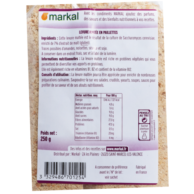 Levure maltée Bio - Du Panier à l'Assiette