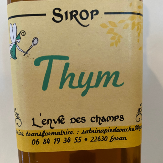 Sirop de Thym Bio - Du Panier &agrave; l'Assiette
