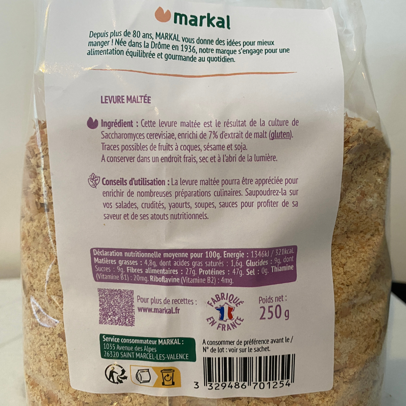 Levure maltée Bio - Du Panier à l'Assiette