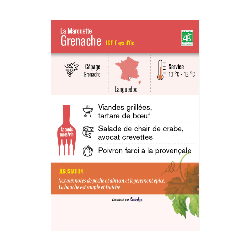 Vin Rosé Grenache Bio - Du Panier à l'Assiette Vin Rosé Grenache Bio - Du Panier à l'Assiette