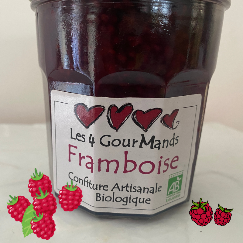 Confiture de Framboise Bio - Du Panier à l'Assiette Confiture de Framboise Bio - Du Panier à l'Assiette