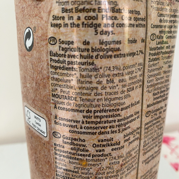 Gaspacho bio - Du Panier à l'Assiette