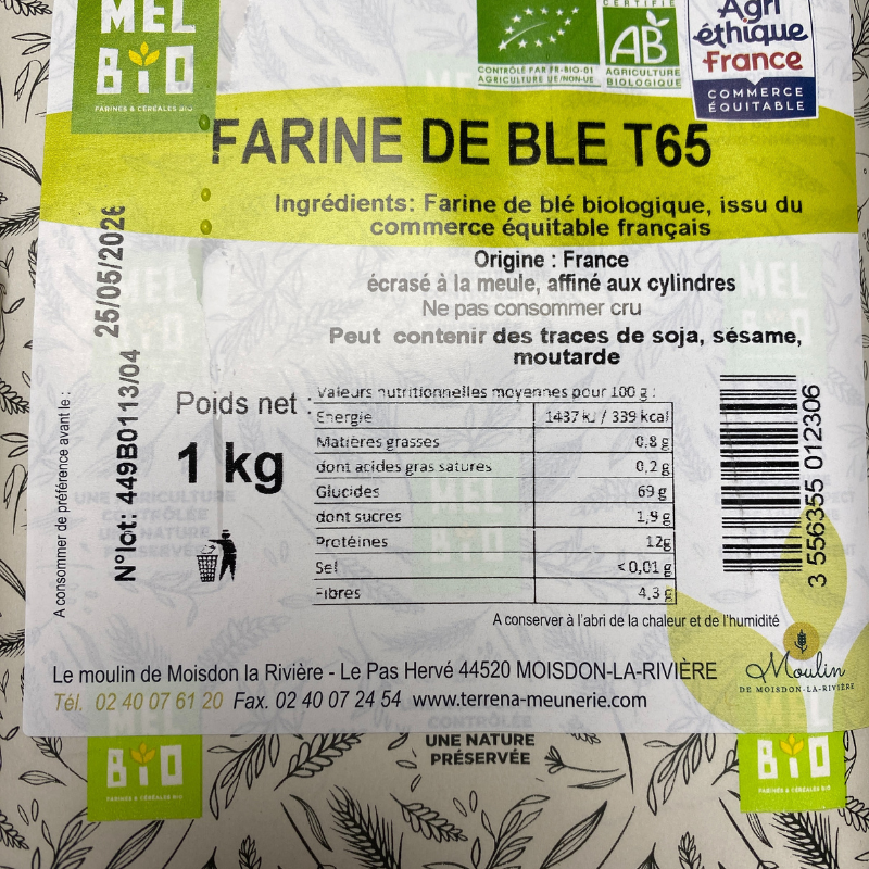 Farine de Blé Bio - Du Panier à l'Assiette Farine de Blé Bio - Du Panier à l'Assiette
