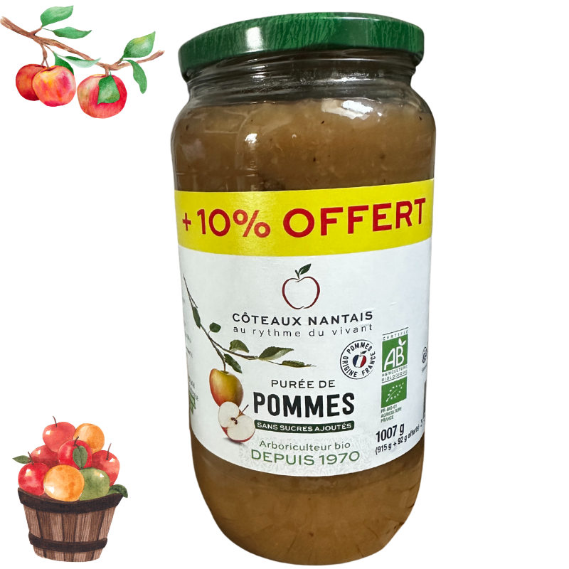 Purée pomme pêche - Du Panier à l'Assiette Purée pomme pêche - Du Panier à l'Assiette