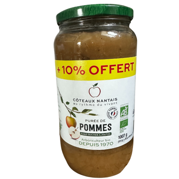 Pur&eacute;e pomme p&ecirc;che - Du Panier &agrave; l'Assiette