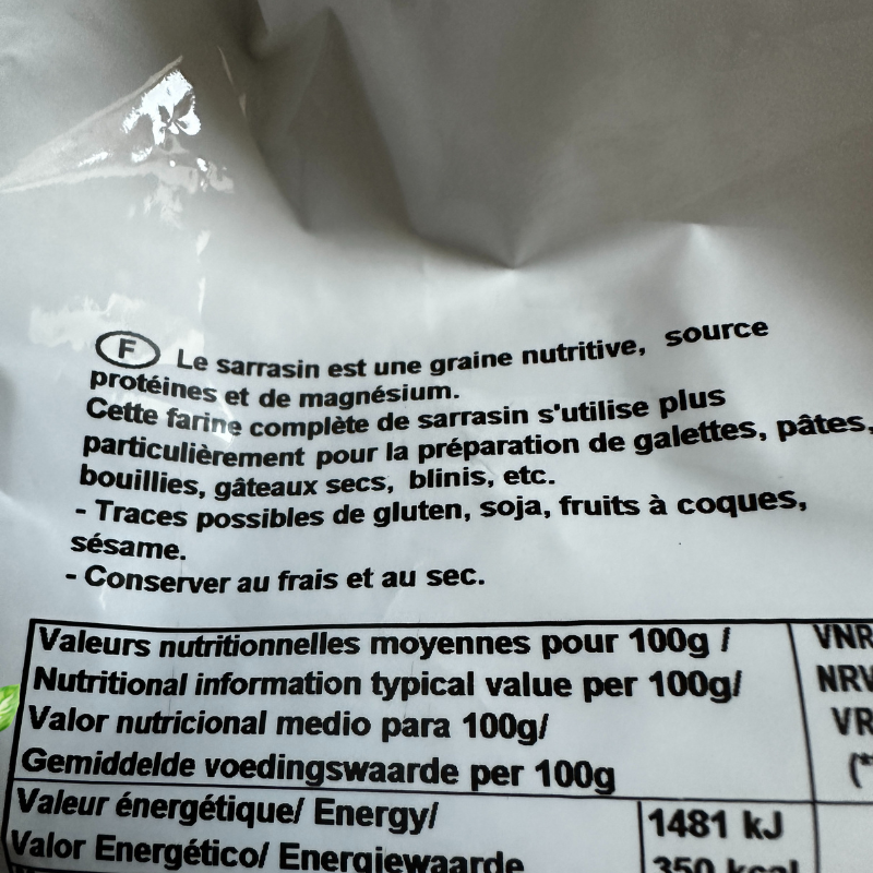 Farine de sarrasin Bio - Du Panier à l'Assiette