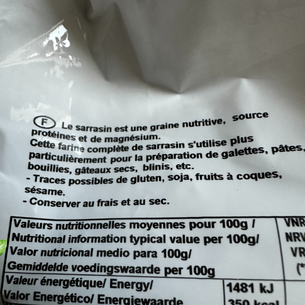 Farine de sarrasin Bio - Du Panier à l'Assiette