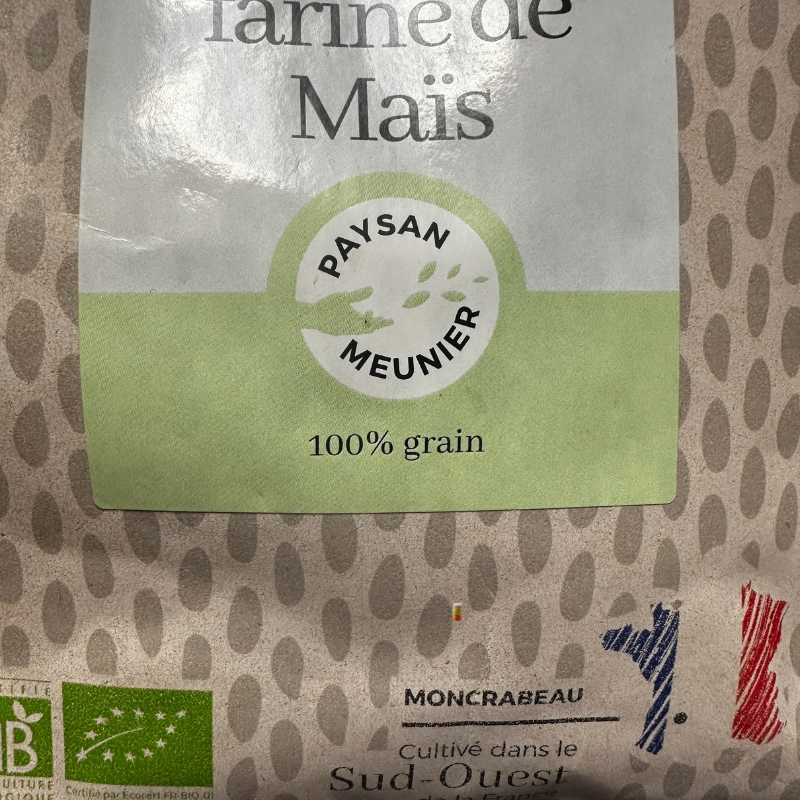 Farine de Maïs Bio - Du Panier à l'Assiette Farine de Maïs Bio - Du Panier à l'Assiette