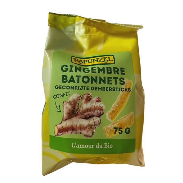 Gingembre Confit Bio - Du Panier à l'Assiette