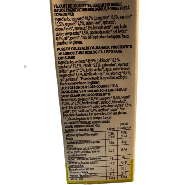 Moulin&eacute; de Potiron et Butternut Bio- Du Panier &agrave; l'Assiette