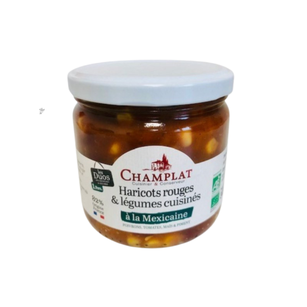 Haricots rouges et l&eacute;gumes cuisin&eacute;s &agrave; la mexicaine Bio- Du Panier &agrave; l'Assiette