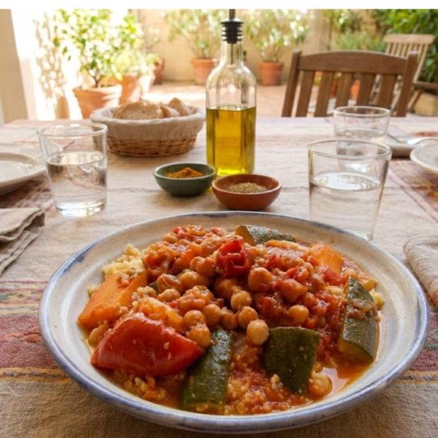 Couscous v&eacute;g&eacute;tarien- Du Panier &agrave; l'Assiette