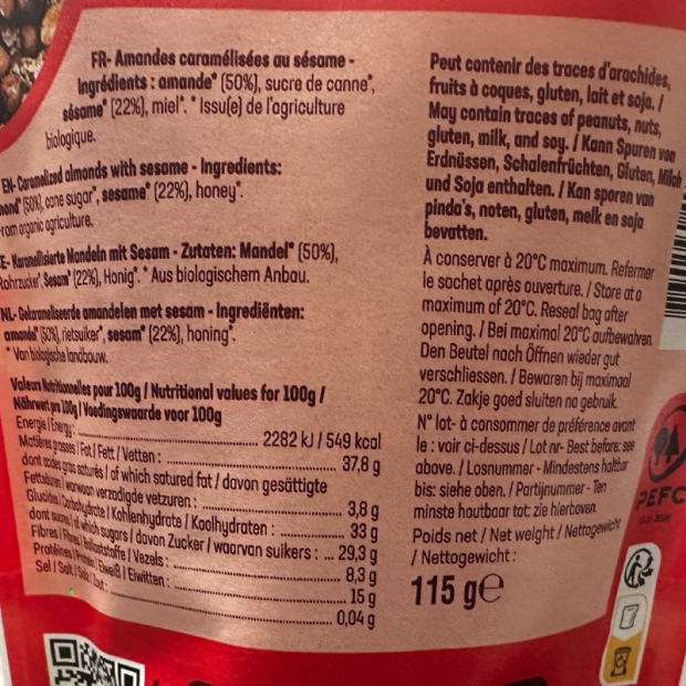 Amande et s&eacute;same Bio - Du Panier &agrave; l'Assiette