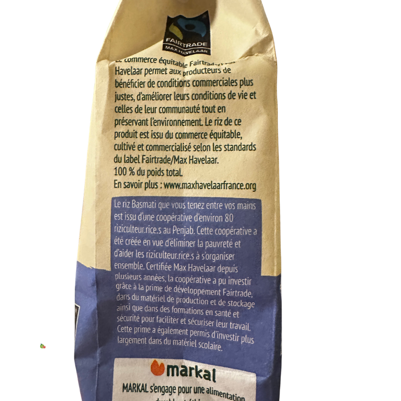 Riz Basmati Blanc Bio - Du Panier &agrave; l'Assiette